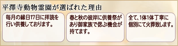 平澤寺動物霊園が選ばれた理由
